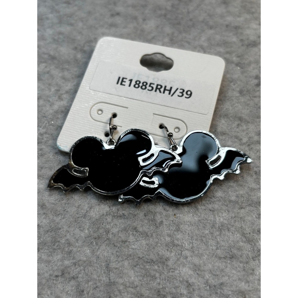 #3.  Mickey Mouse bat dangle earrings.